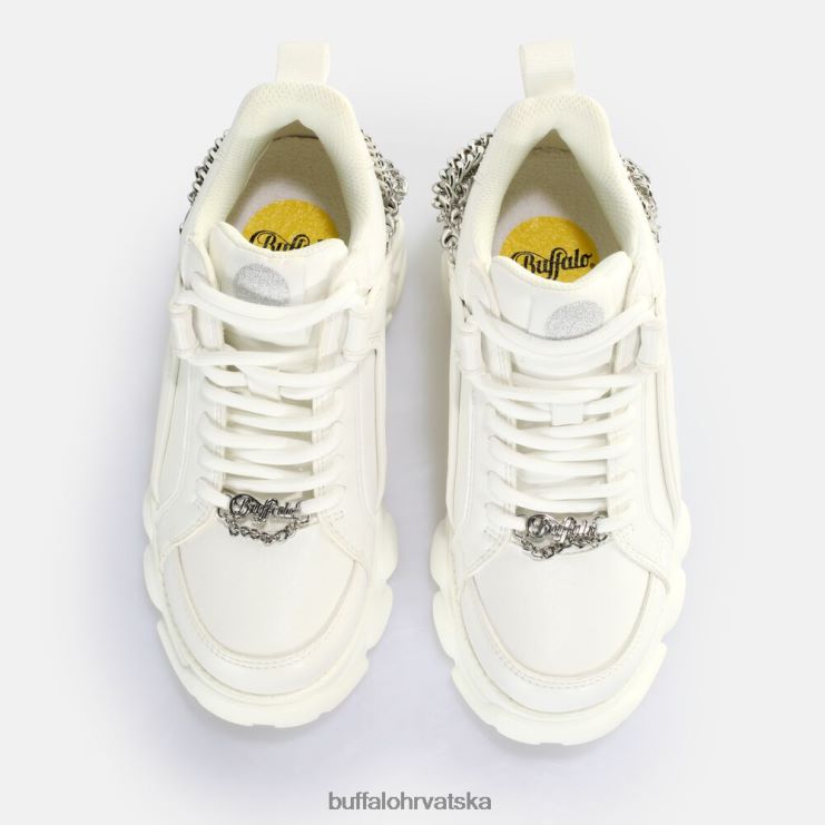 bijela/srebrna Buffalo cld corin chain 20 tenisice niske veganske |tenisice TDD6T592